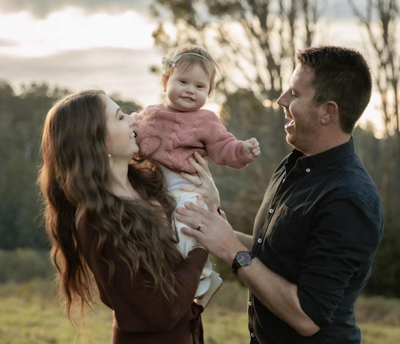 Bree with her family outdoors